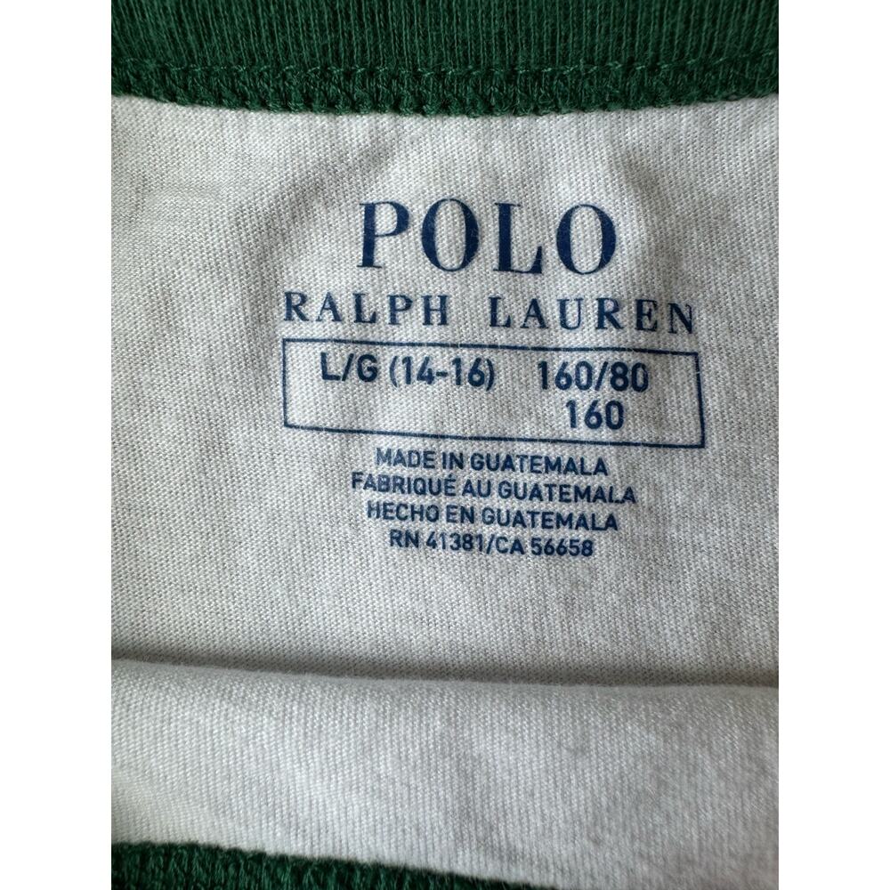 Ralph Lauren Polo Bear T-Shirt Youth L (14–16) 2010s White Ringer Tee - Picture 7 of 7